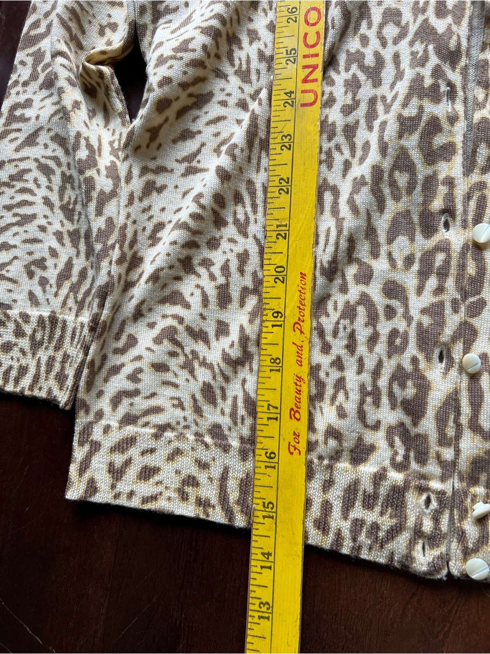 Vintage J. Crew Women's Leopard Print Wool Cardigan  - M - Picture 6 of 8